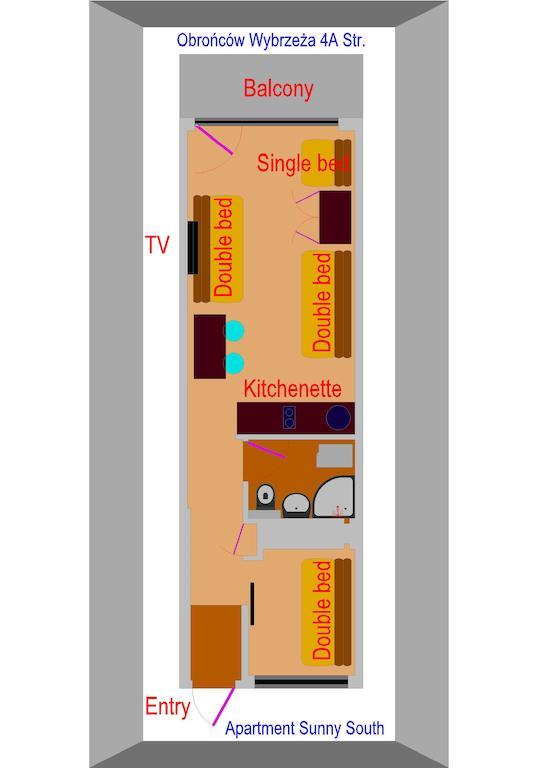 그단스크 Apartament Sloneczne Poludnie 아파트 객실 사진